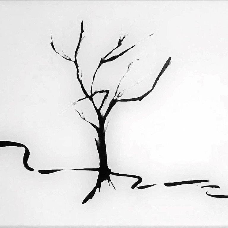 Drawing of a skeletal tree